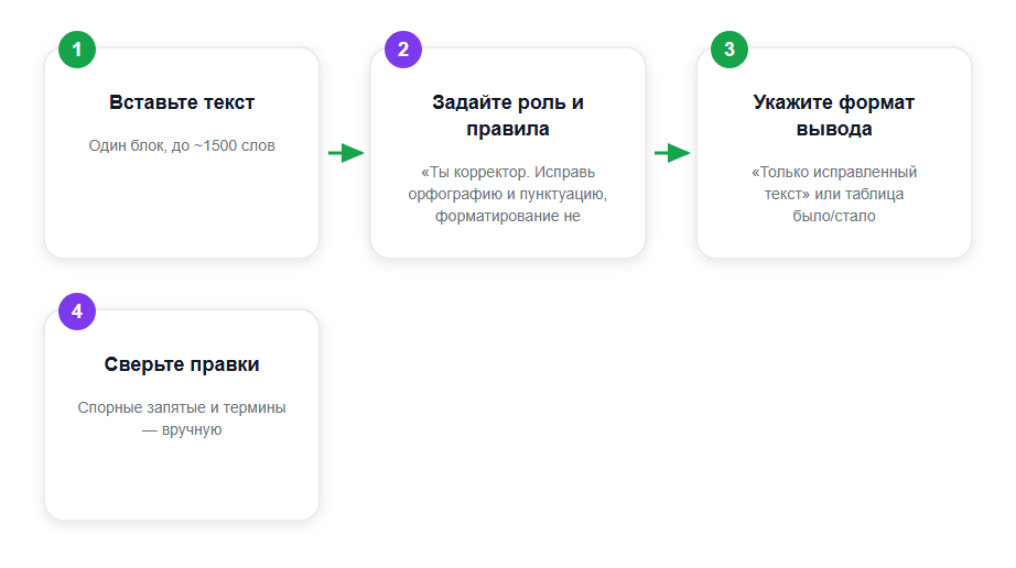Проверка текста в ChatGPT за 4 шага