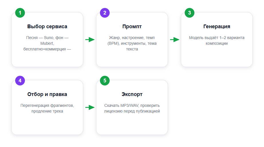 Как сгенерировать трек нейросетью за 5 шагов